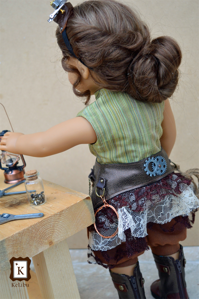 KeLibu Steampunk Inventor outfit for 18 inch dolls