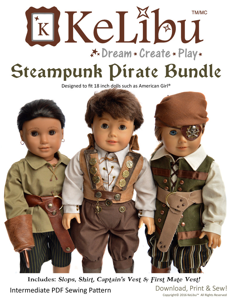pirate outfit for 18 inch dolls