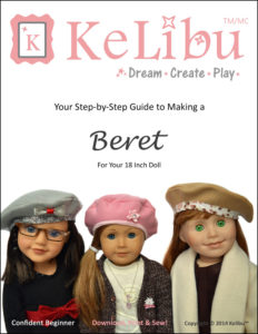 beret for 18 inch dolls