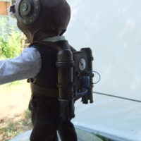 Steampunk Aviator Costume with jet pack-back 