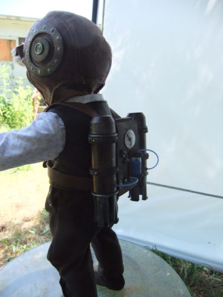 Steampunk Aviator Costume with jet pack-back